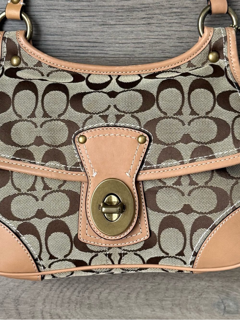 Y2K Coach Signature Jacquard Crossbody Bag Style F10567